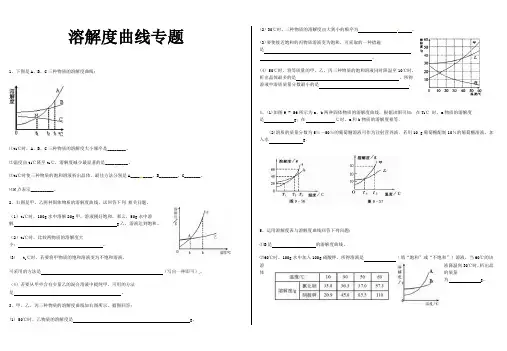 溶解度曲线