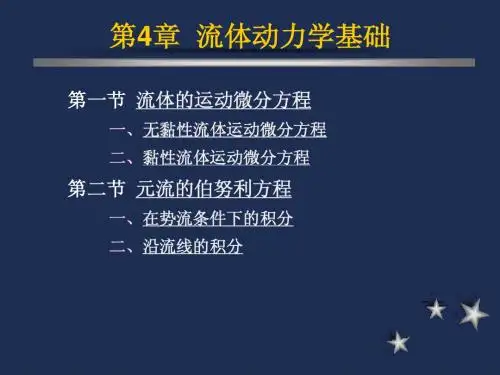 第4章流体动力学基础1