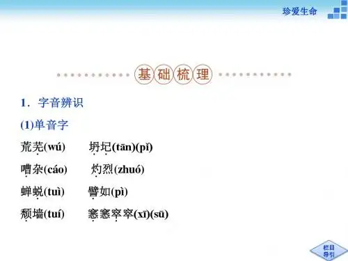必修二拼音与字形复习