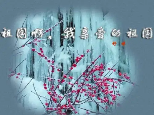 九年级语文祖国啊,我亲爱的祖国