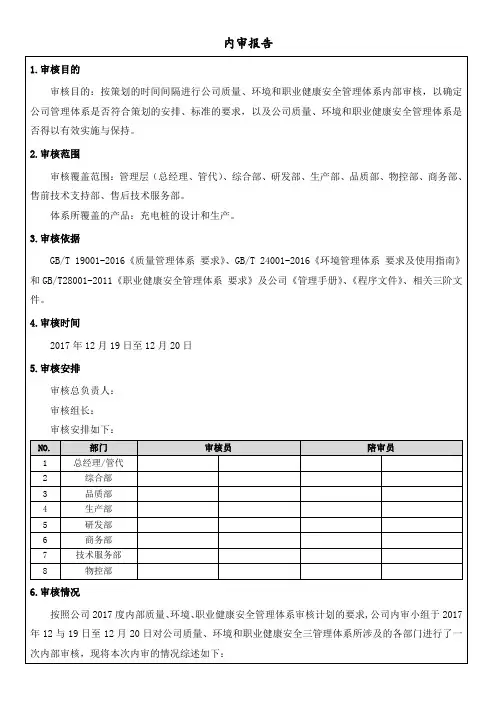 内审报告 3