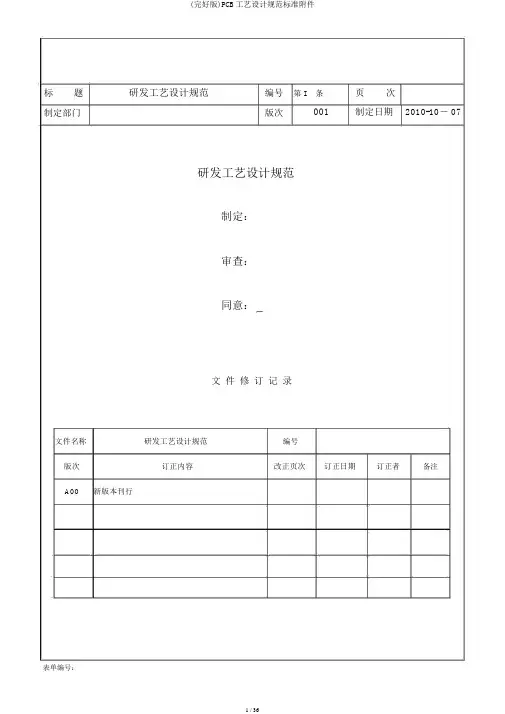 (完整版)PCB工艺设计规范标准附件