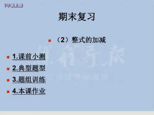 七年级数学整式的加减8