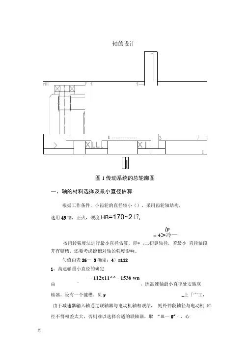 二级减速器_课程设计_轴的设计