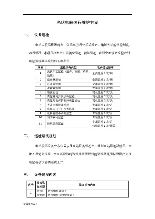 光伏电站巡检方案 2