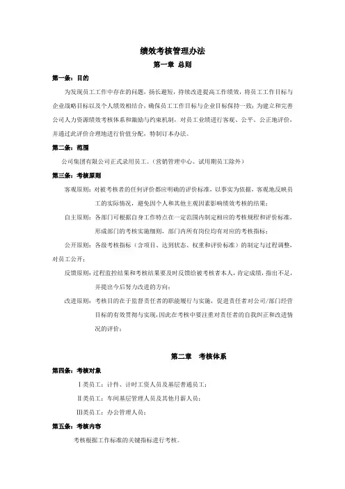 绩效考核管理办法