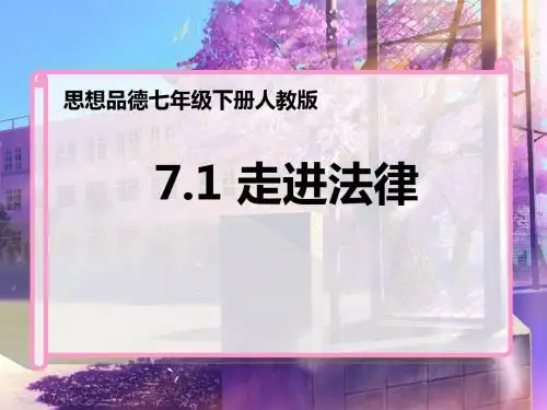 7.1走进法律