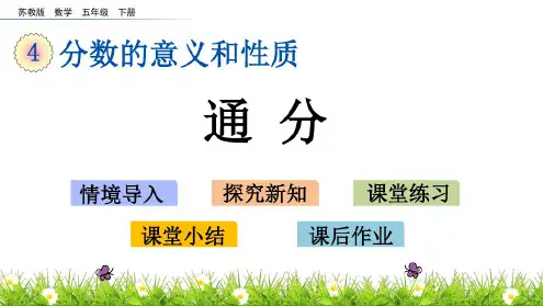 苏教版数学五年级下册第四单元《分数的意义和性质》4.13通分ppt课件