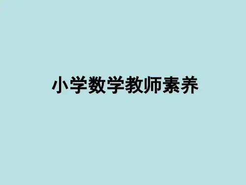小学数学教师素养