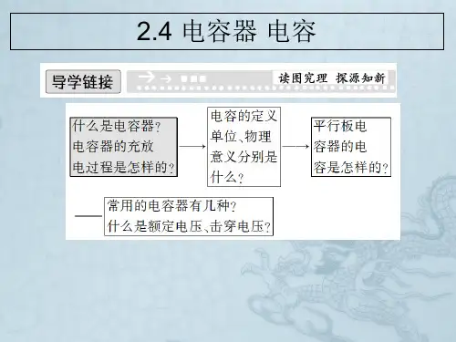 高中物理 2.4 电容器 电容 课件(鲁科版选修3-1)