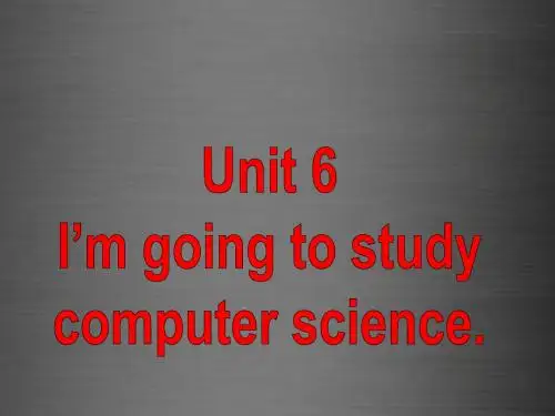 云南省石林县鹿阜中学八年级英语上册 Unit 6 I’m going to study computer science Section B课件