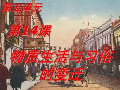 第14课物质生活与习俗的变迁