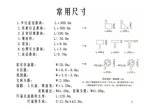 景观设计常用尺寸