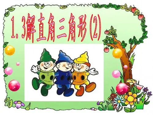 浙教版九年级下1.3解直角三角形(2)课件