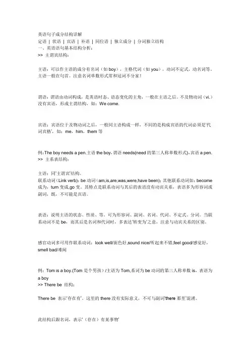 英语主谓宾