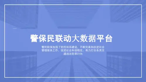 警保民联动大数据平台