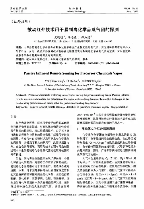 被动红外技术用于易制毒化学品蒸气团的探测