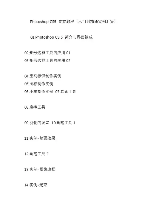 photoshopcs5专家教程(入门到精通实例汇集)