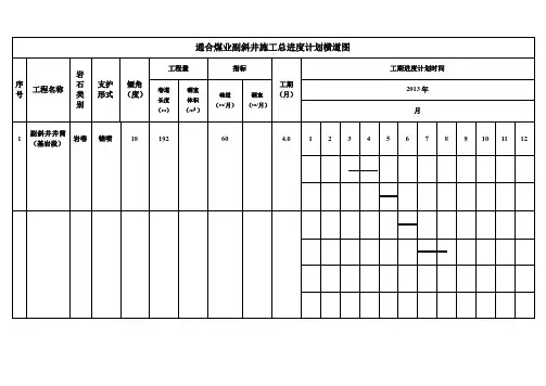2013副斜井横道图