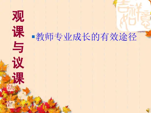 《观课与议课》