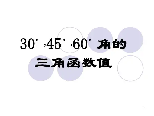 30度-45度-60度角的三角函数值ppt课件