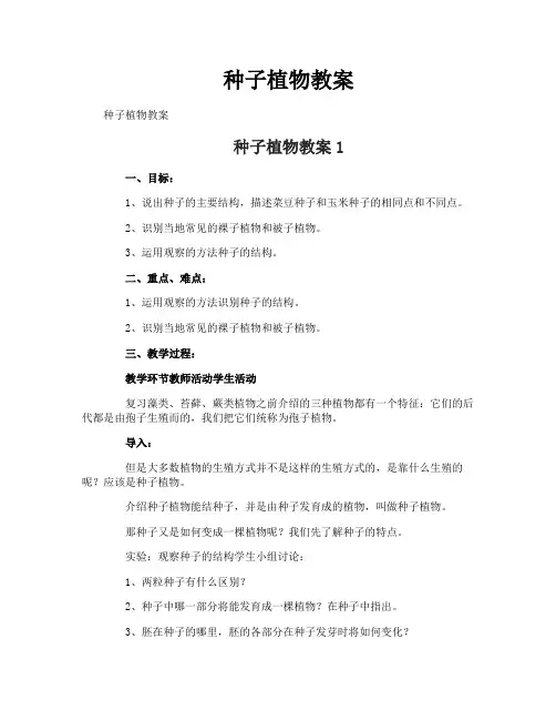 种子植物教案