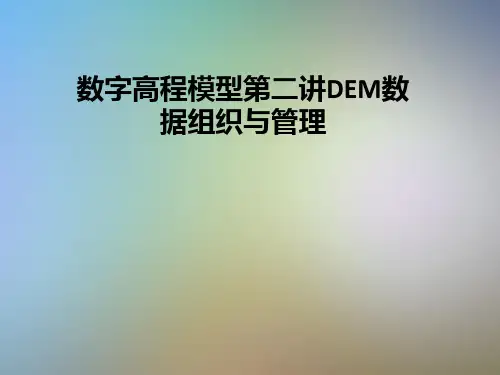 数字高程模型第二讲DEM数据组织与管理
