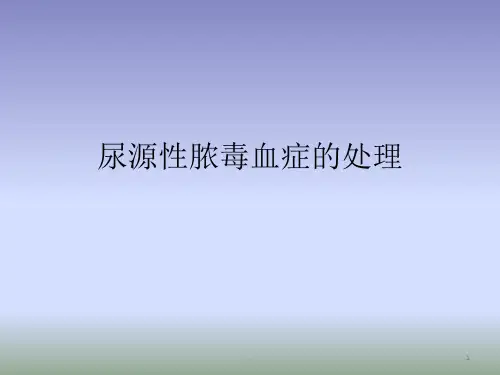 尿源性脓毒血症的处理PPT课件