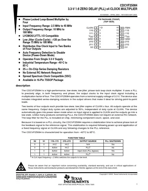 CDCVF25084PWRG4中文资料