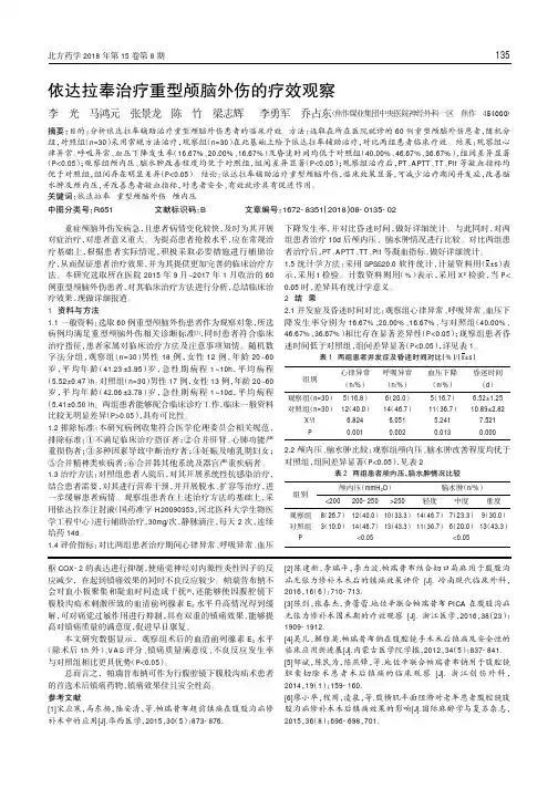 依达拉奉治疗重型颅脑外伤的疗效观察