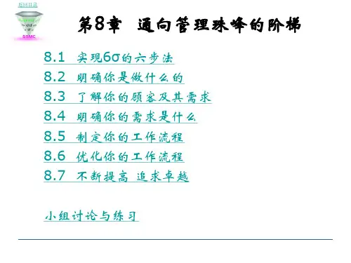 六西格玛及其导入指南(8-9)