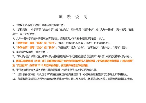 填表说明