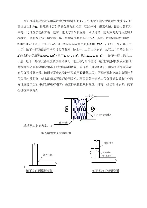 地下室剪力墙模板专项施工方案演示教学