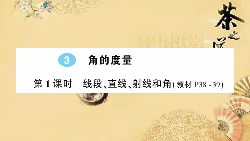 四年级上册数学3 角的度量第1课时 线段、直线、射线和角 (2)