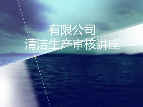 清洁生产培训PPT资料