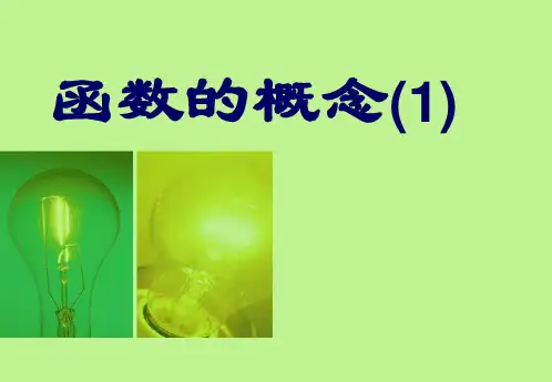 高中一年级数学 函数的概念(1)