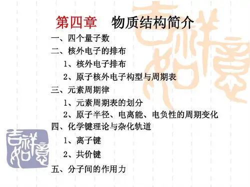 第四章 物质结构简介共75页文档
