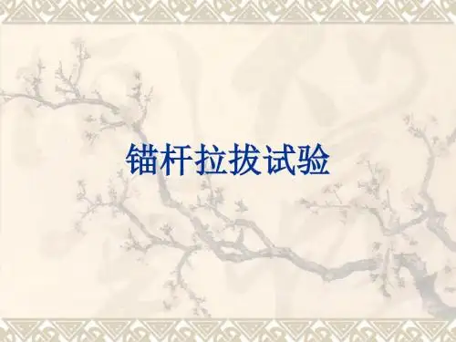 锚杆拉拔试验