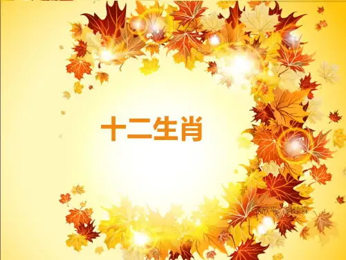 大班语言:十二生肖PPT课件