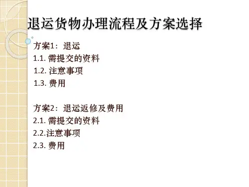 退运货物办理流程