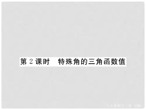 九年级数学上册 24.3 第2课时 特殊角的三角函数习题课件 (新版)华东师大版