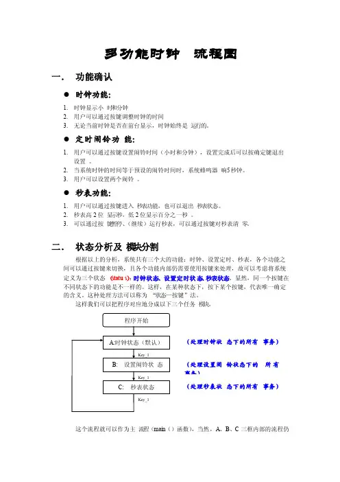 多功能时钟流程图