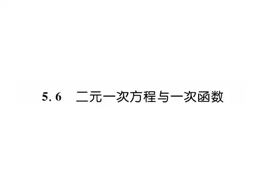 【最新】八年级数学北师大版上册课件：5.6   二元一次方程组与一次函数 (共24张PPT)