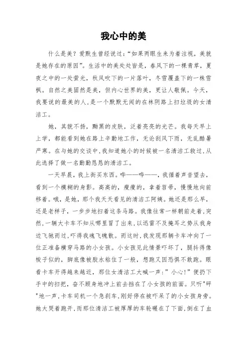 我心中的美_小学作文