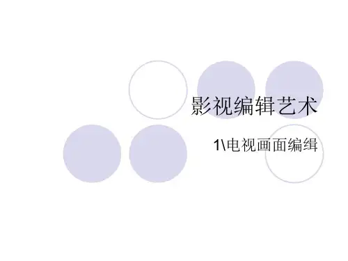 影视编辑艺术——电视画面编辑