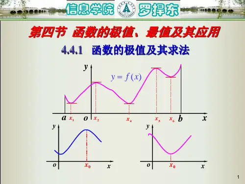 微积分(函数的极值最值及其应用) 精品课件