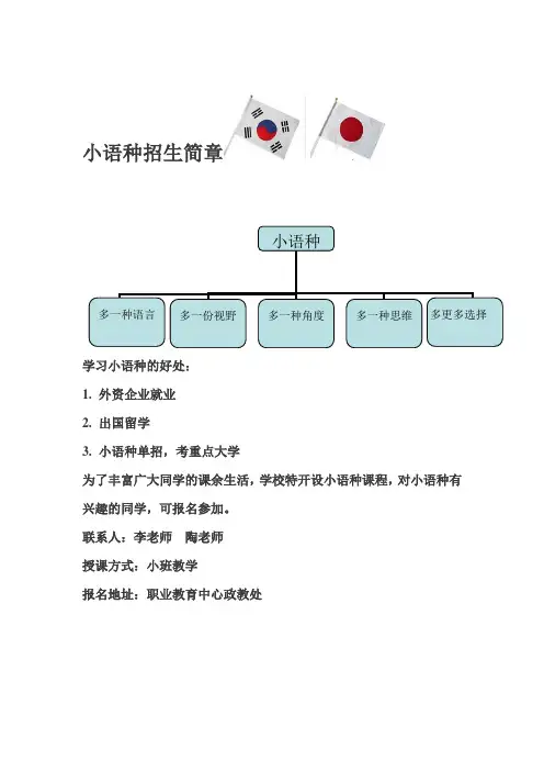 小语种招生简章