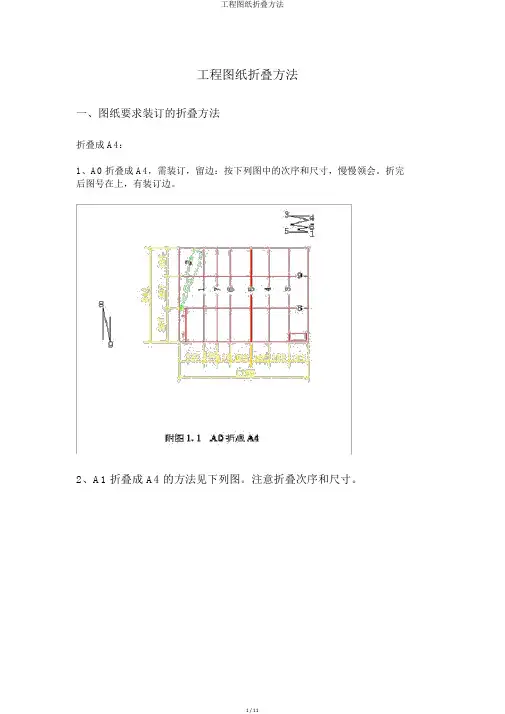 工程图纸折叠方法