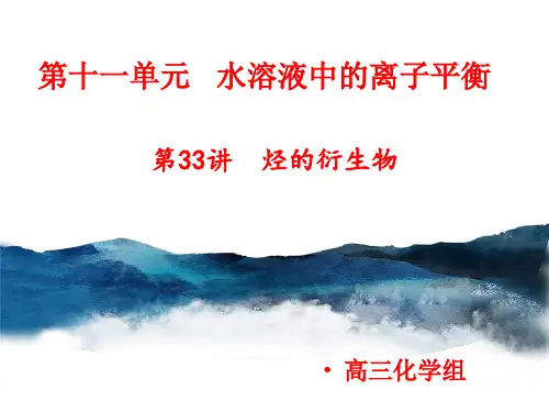 高考专题:烃的衍生物 课件 2021届高三高考化学一轮复习