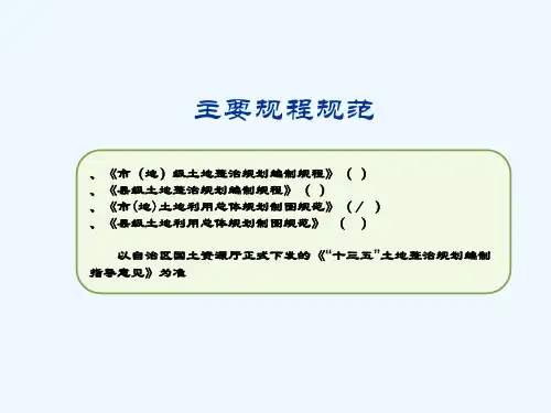 土地整治规划图件及数据要求